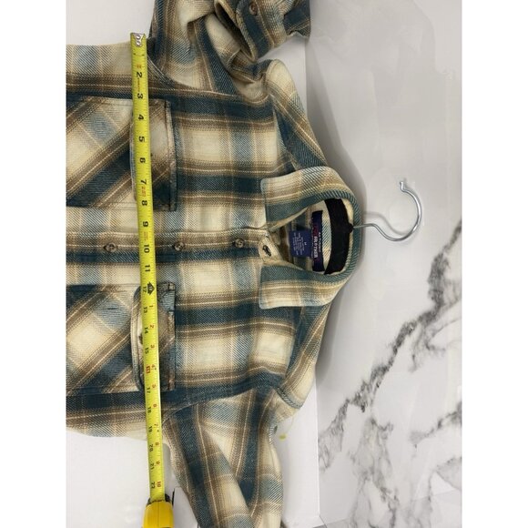 VTG Five Brother by Sapko Plaid Flannel Shirt Shacket Red M Lumberjack Cabincore - Picture 8 of 9